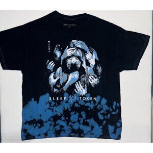 Sleep Token Vessel Chokehold Hands Tiedye T-Shirt Size XL Band Tour  Black Blue